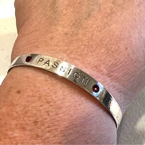 Brighton “Passion” Cuff Bracelet, red cord w/ sliding clasp, Swarovski crystals